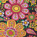 Unique Vintage 1960s Kaleidoscope Floral Daphne Swim Bottoms