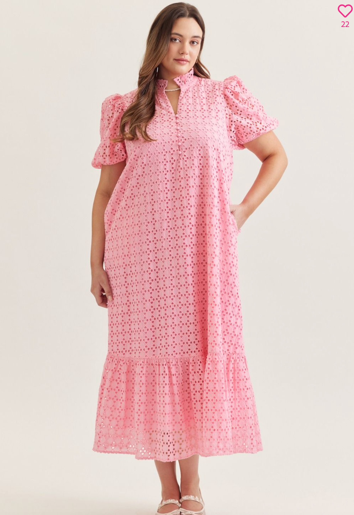 Holland Puff Sleeve Midi Dress