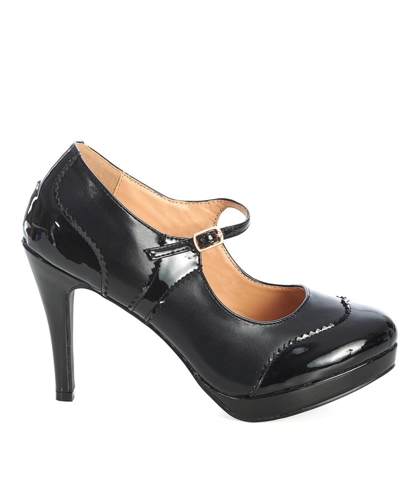 Banned Black Patent Leatherette Mary Jane Pumps