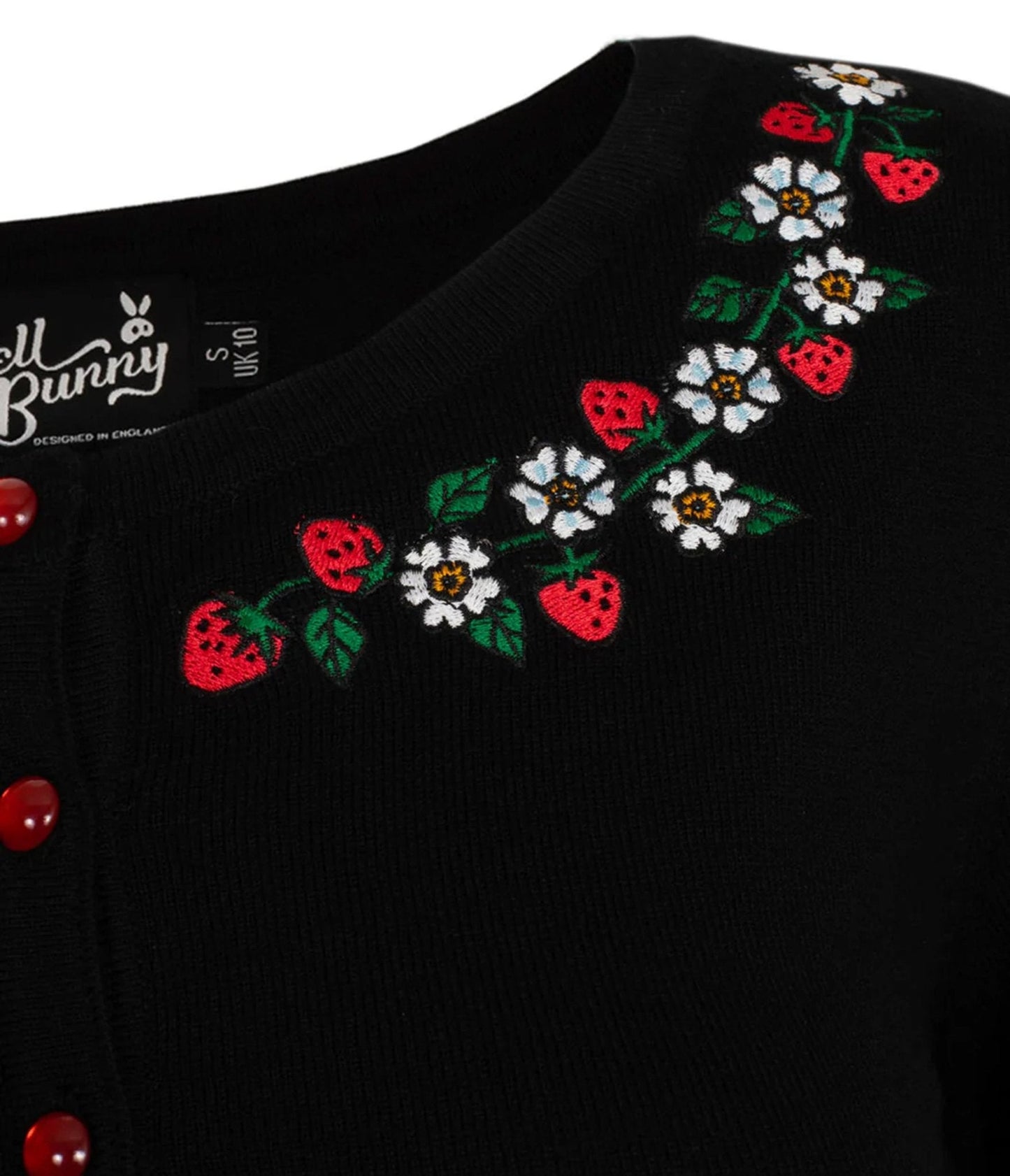 Hell Bunny Black Strawberry Francois Cardigan