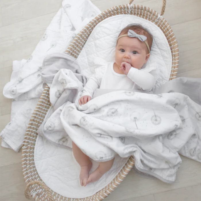 Living Textiles | Organic Muslin 2PK Swaddles | Dandelion