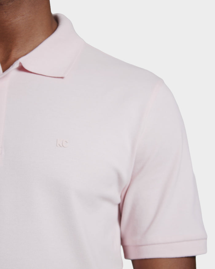 Polo fondo entero para hombre pink
