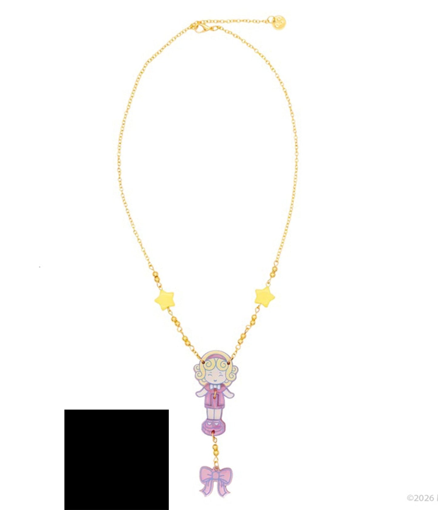 Polly Pocket Pink Bow Necklace