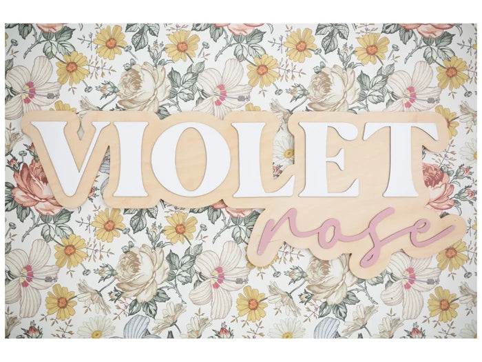 Sugar + Maple | Bubble Wood Sign