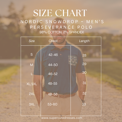Nordic Snowdrop ~ Men’s Perseverance Polo