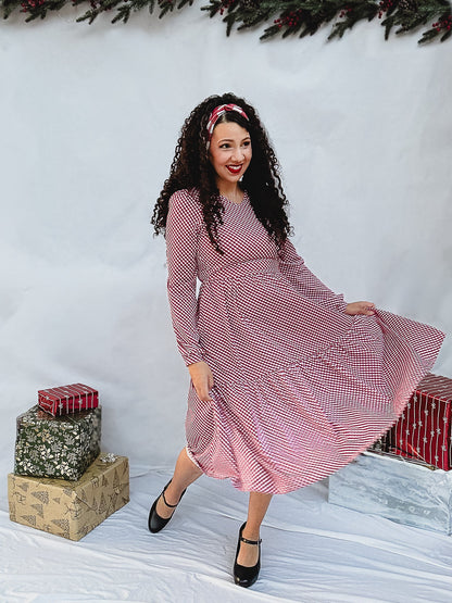 Cranberry Gingham ~ Storybook Dress