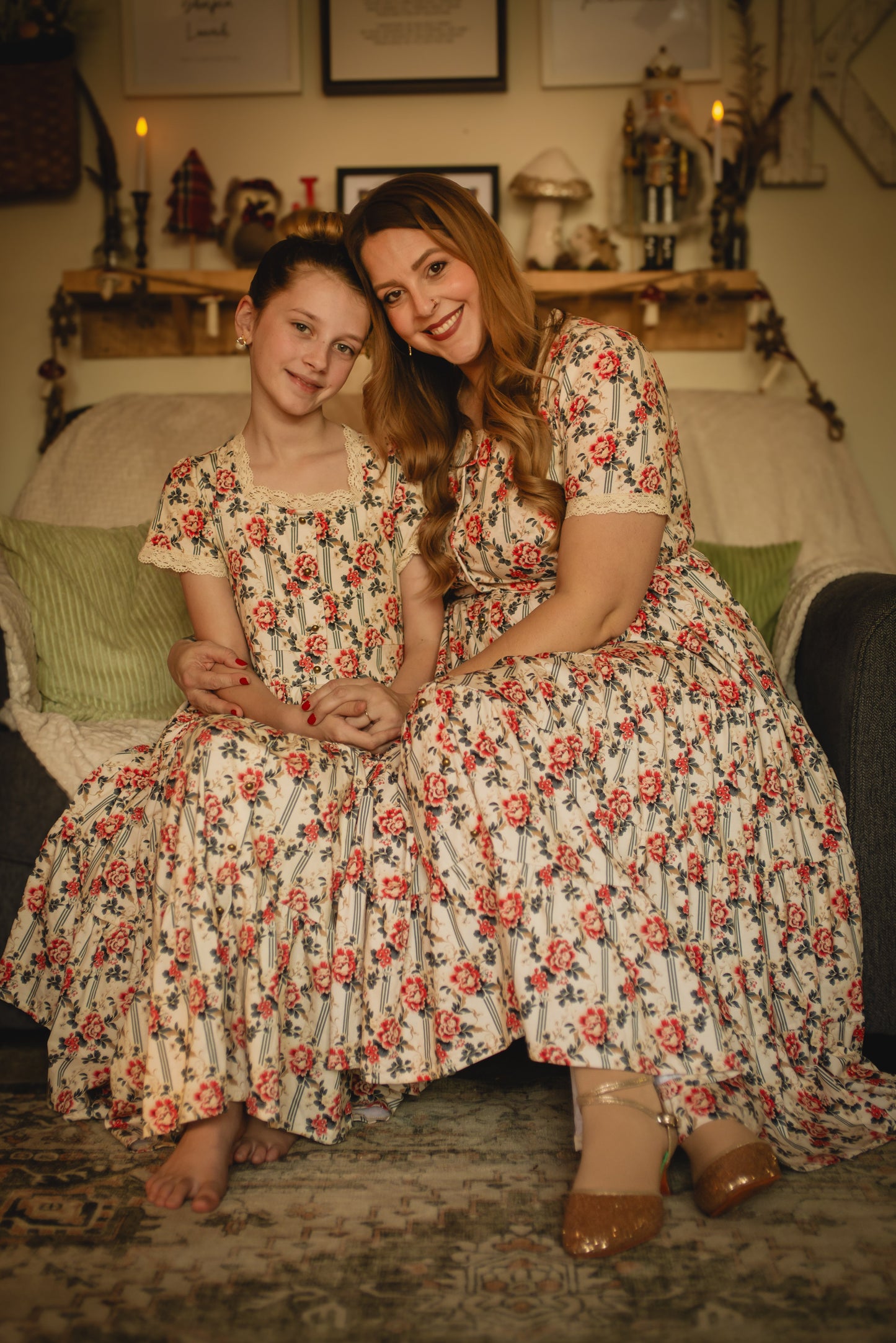 Camellia Carol ~ Mini Hearthside Dress