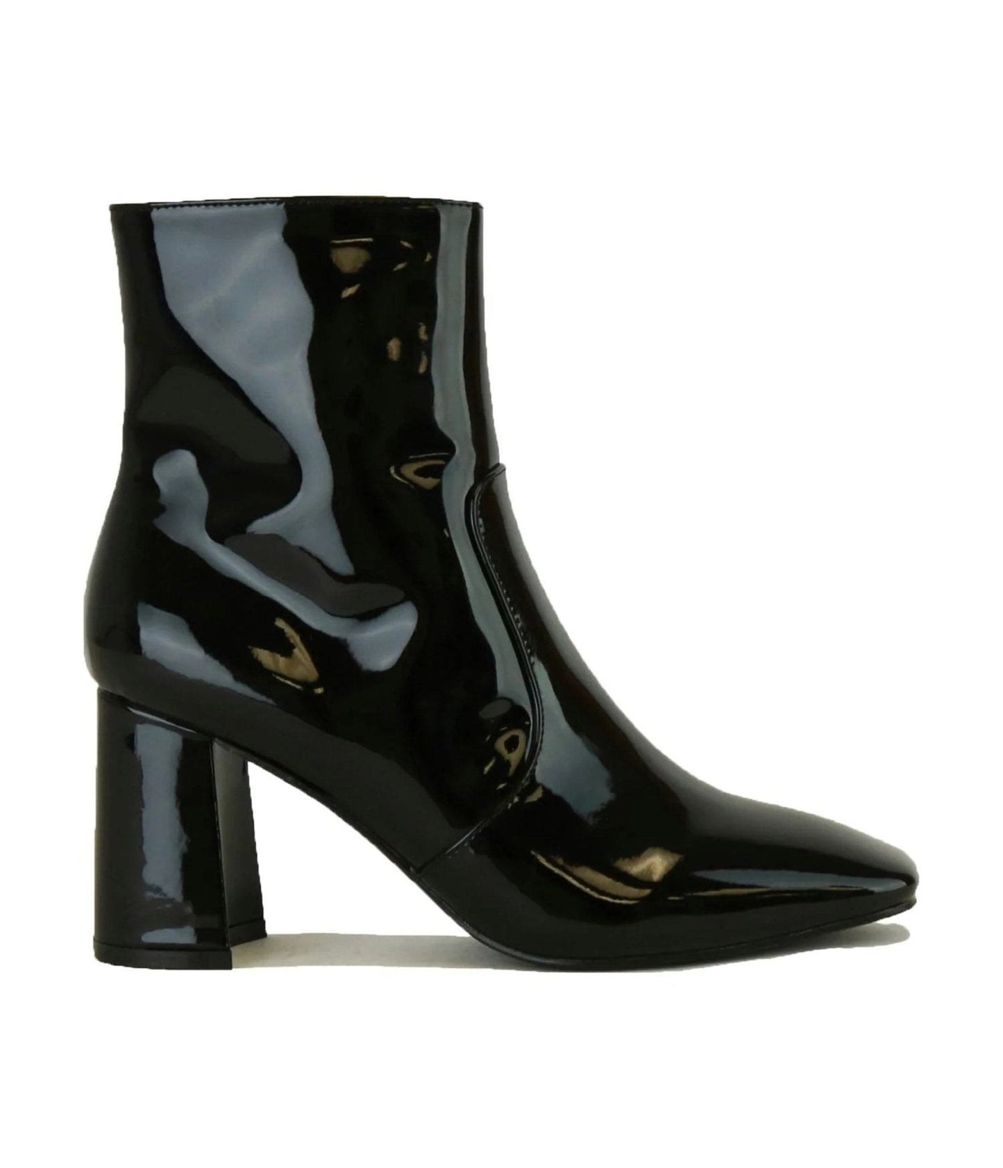 1960s Black Patent Leatherette Ankle Boots
