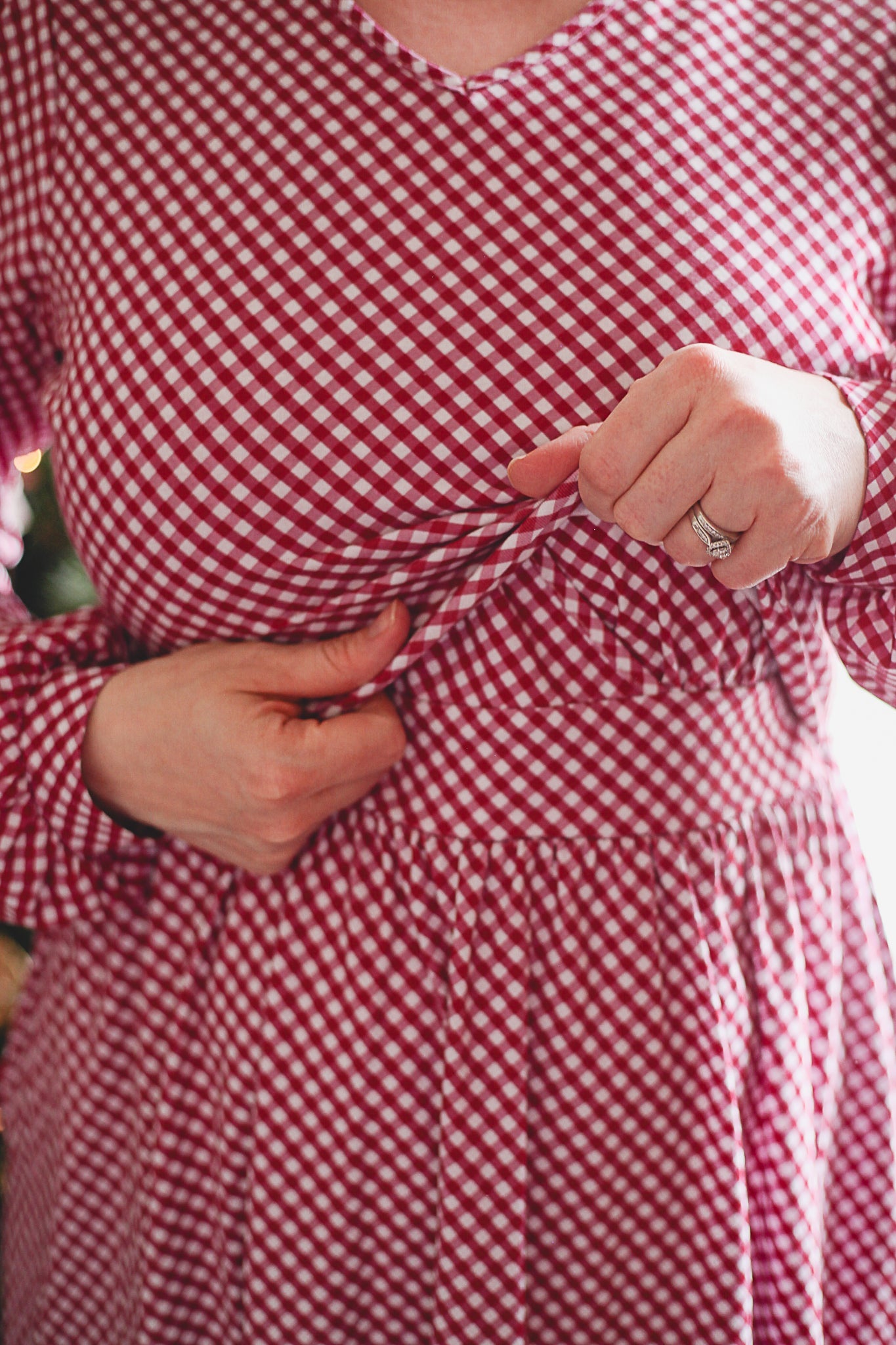 Cranberry Gingham ~ Storybook Dress
