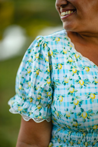 Little Lemon Gingham ~ Keepsake Midi