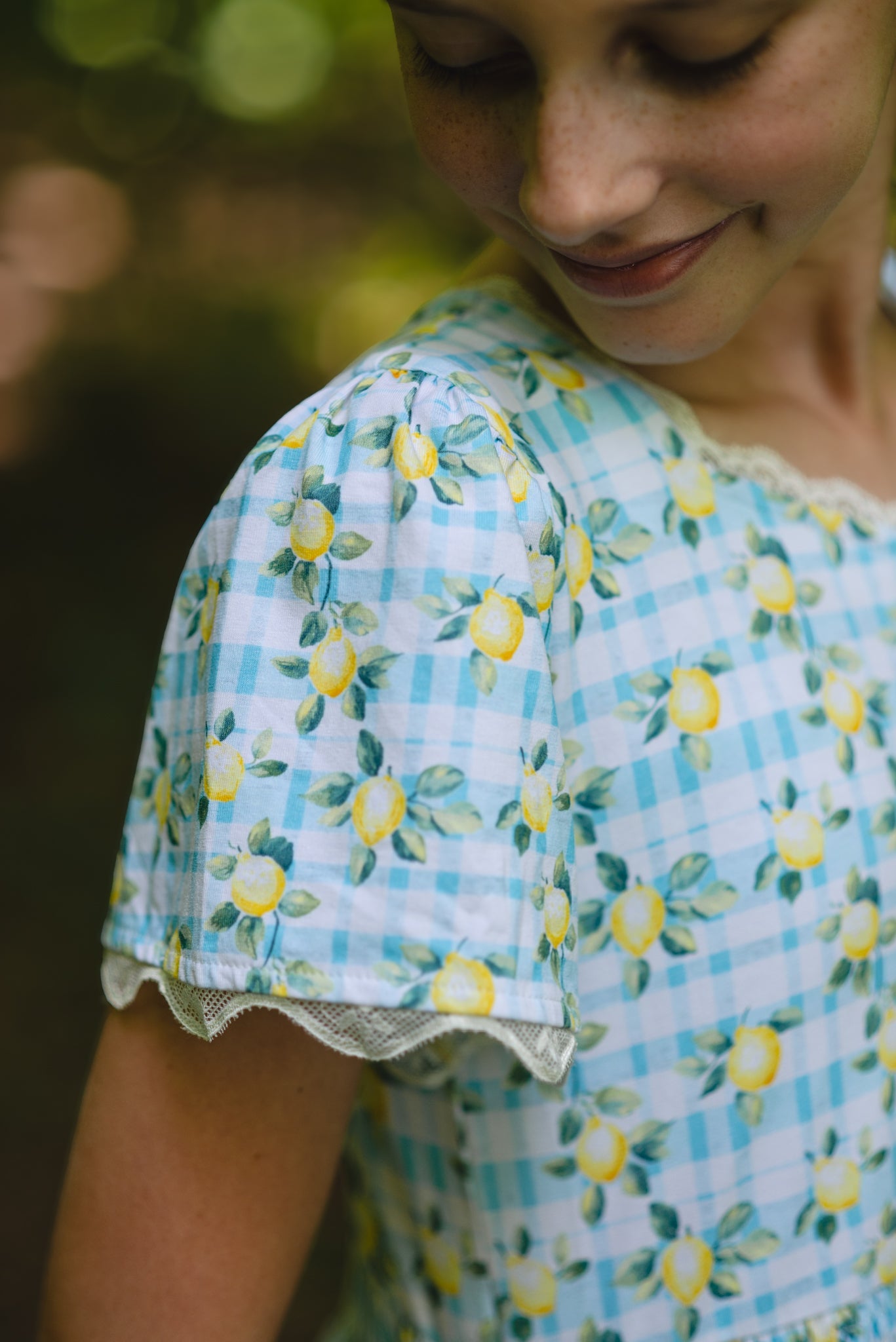 Little Lemon Gingham ~ Mini Keepsake Dress
