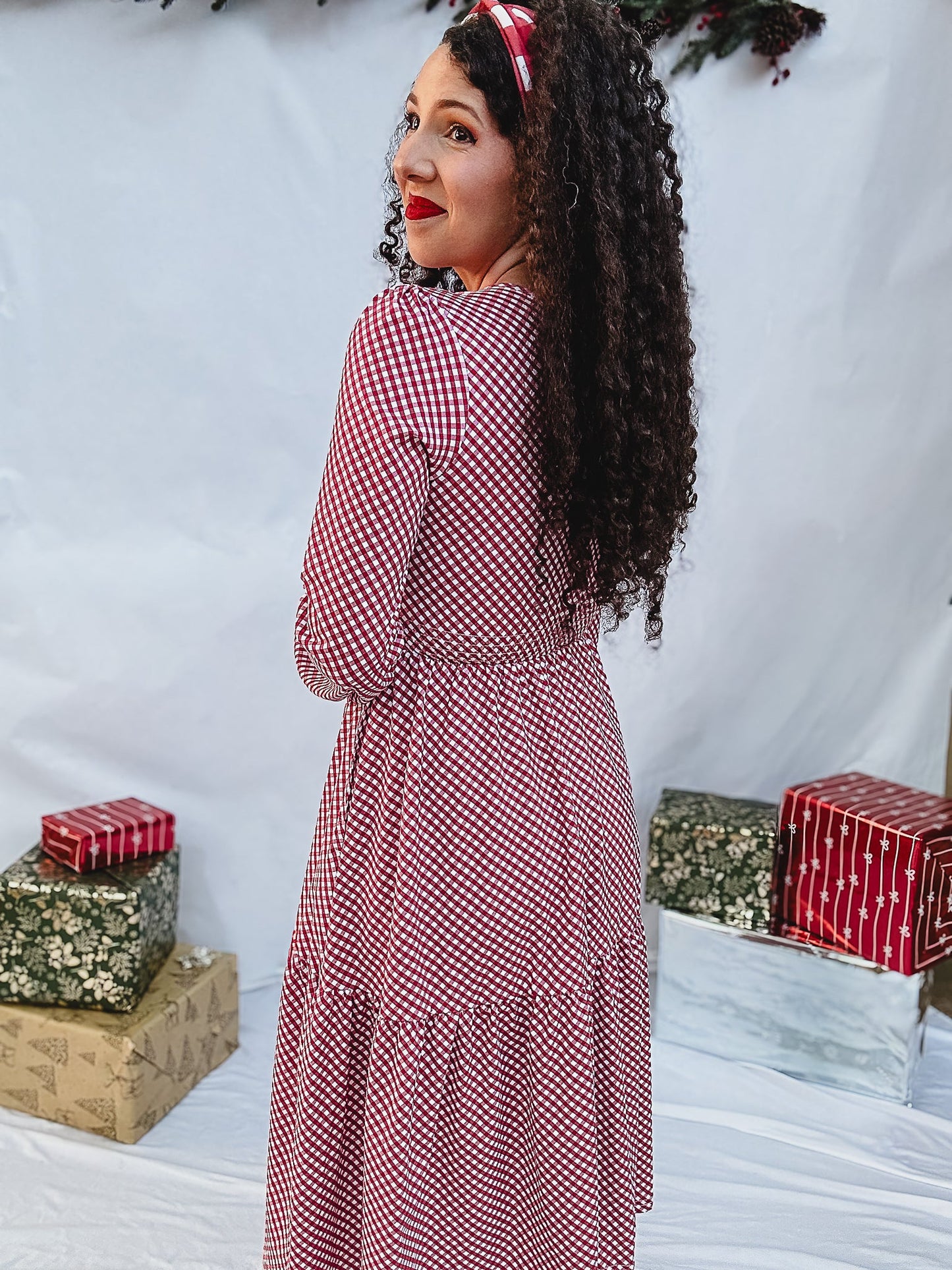 Cranberry Gingham ~ Storybook Dress