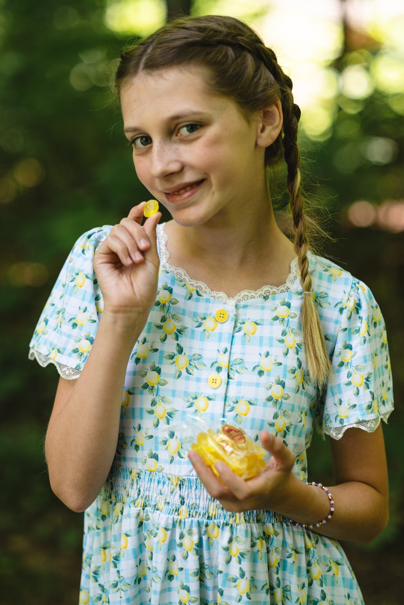 Little Lemon Gingham ~ Mini Keepsake Dress