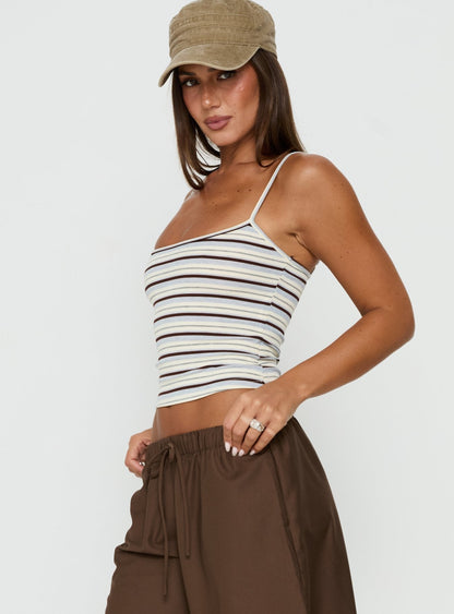 Elzie Knit Cami Tank Multi Stripe