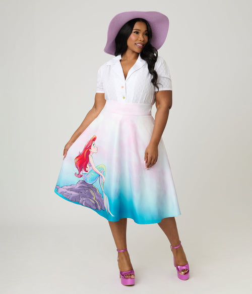 Disney Princess Collection by Unique Vintage Plus Size Ariel Swing Skirt