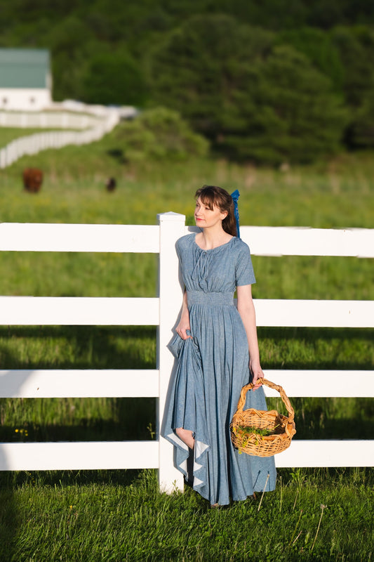 Shenandoah Chambray ~ Folklore Maxi