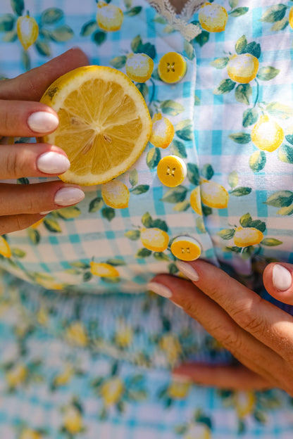 Little Lemon Gingham ~ Keepsake Midi