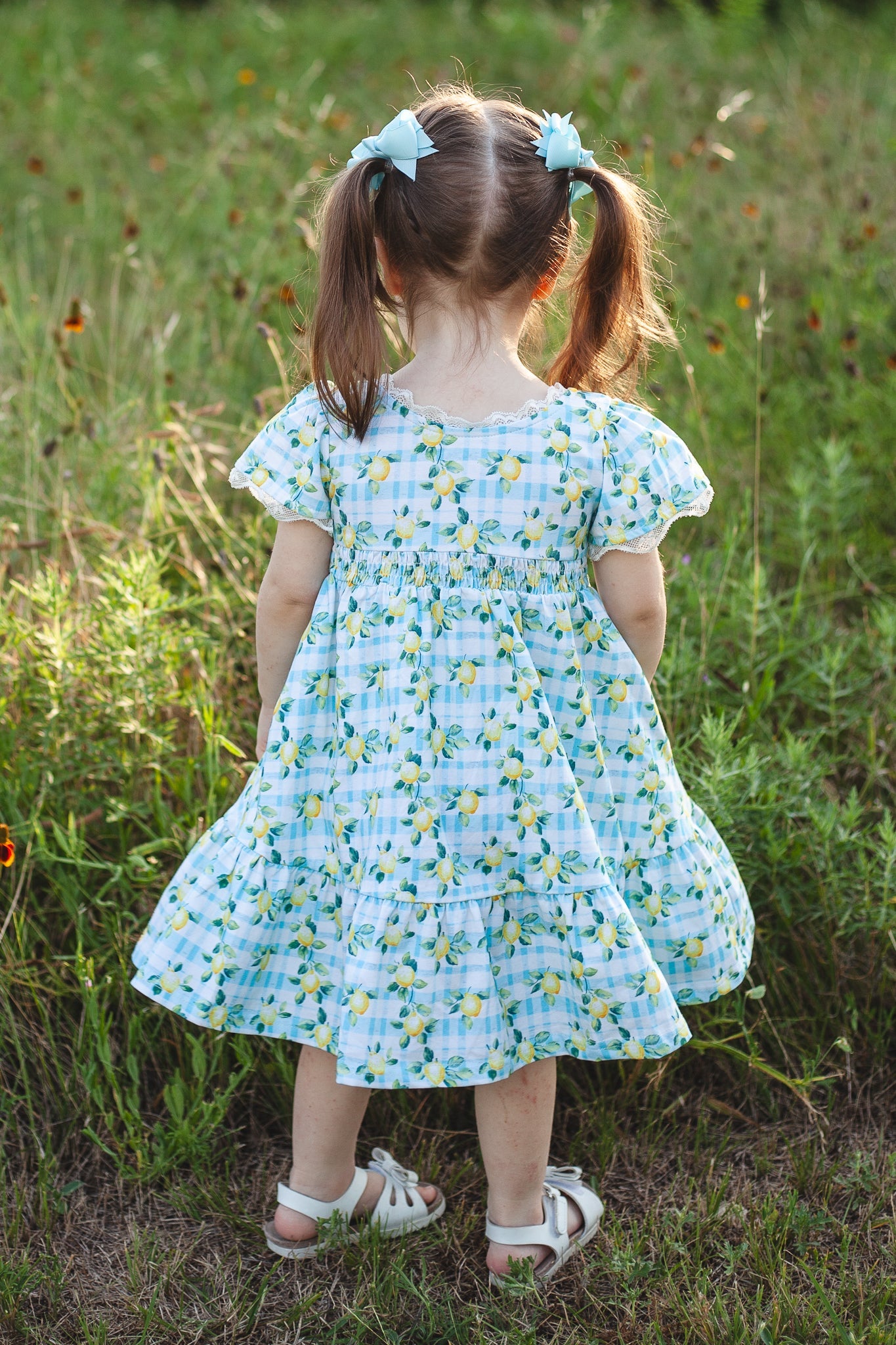 Little Lemon Gingham ~ Mini Keepsake Dress