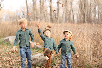 Spruce Gingham ~ Boy’s Brave Button-up