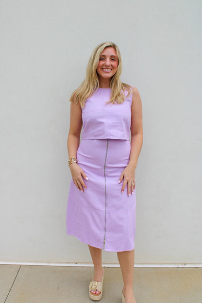 Fae Midi Denim Skirt