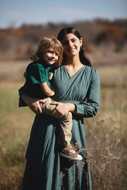 Spruce Gingham ~ Wildwood Maxi