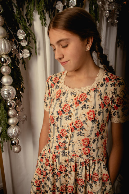 Camellia Carol ~ Mini Hearthside Dress