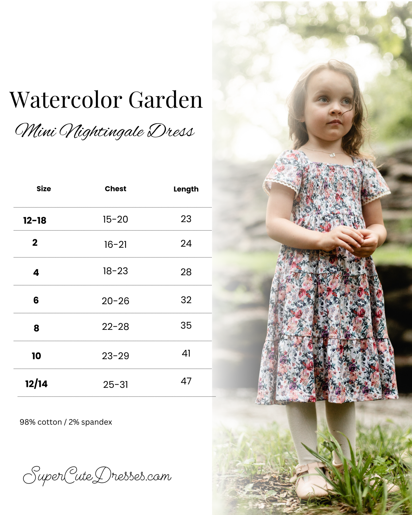 Watercolor Garden ~ Mini Nightingale Dress