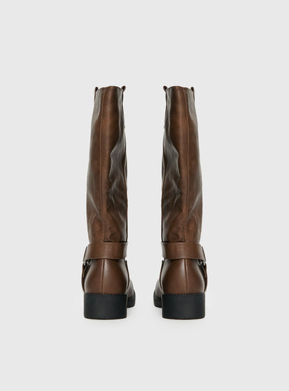 Wrecked Western Boots Brown