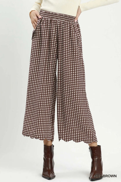 Gracelyn Gingham Crop Pants