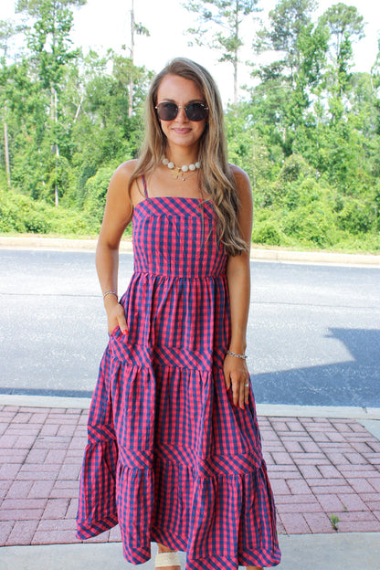 Liberty Gingham Midi Dress