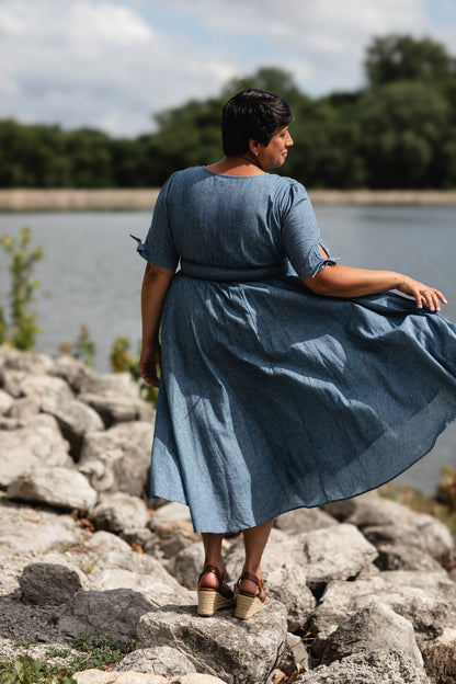 Shenandoah Chambray ~ Hearthside Midi