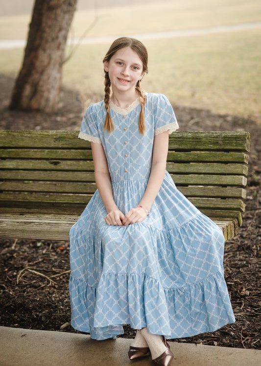 Tranquil Trellis ~ Mini Keepsake Dress