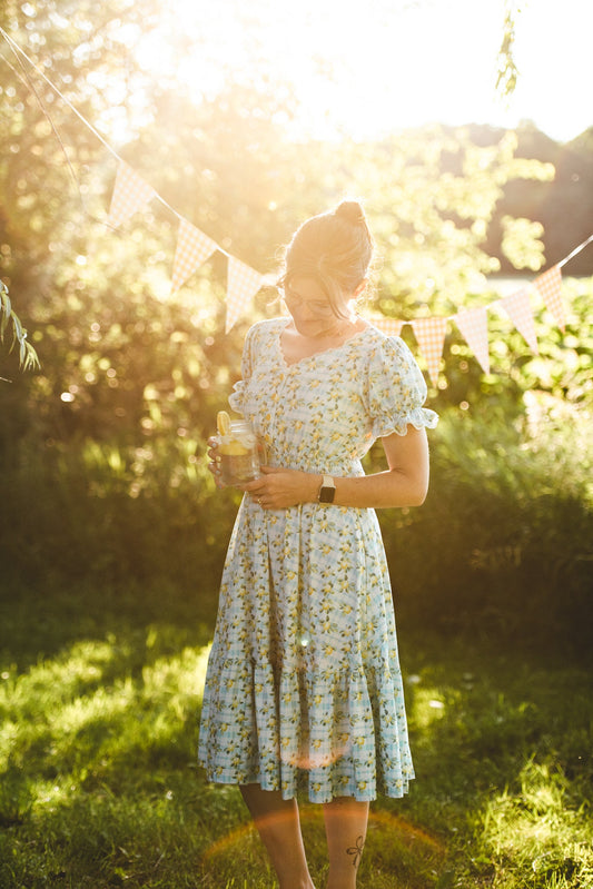 Little Lemon Gingham ~ Keepsake Midi