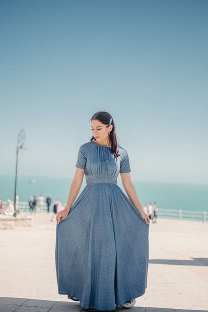 Shenandoah Chambray ~ Folklore Maxi