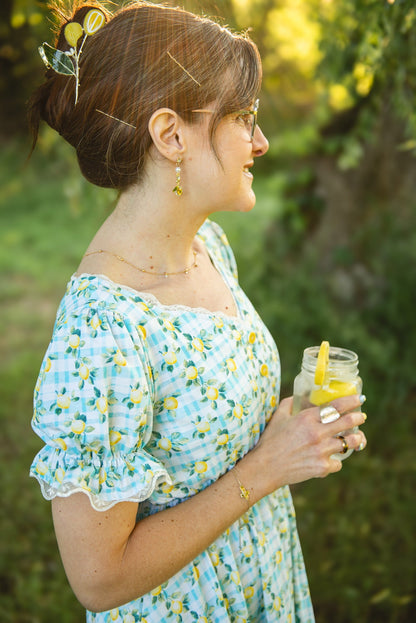 Little Lemon Gingham ~ Keepsake Midi