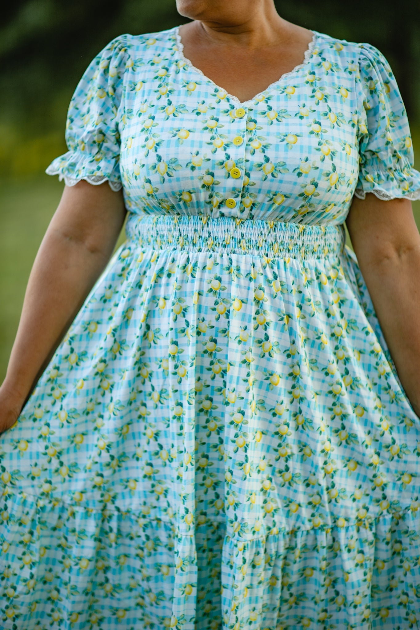 Little Lemon Gingham ~ Keepsake Midi