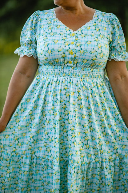 Little Lemon Gingham ~ Keepsake Midi