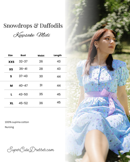Snowdrops & Daffodils ~ Keepsake Midi