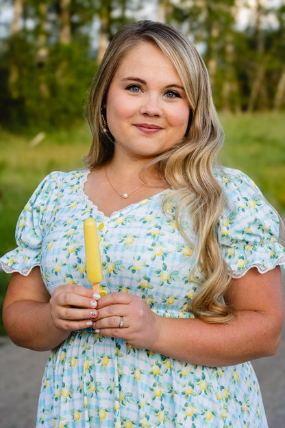 Little Lemon Gingham ~ Keepsake Midi