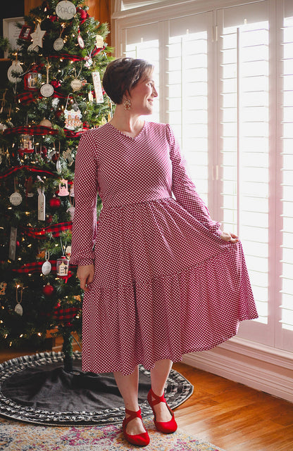 Cranberry Gingham ~ Storybook Dress