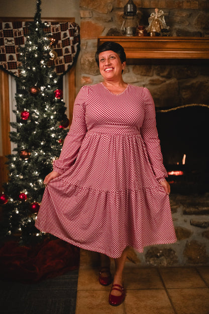 Cranberry Gingham ~ Storybook Dress