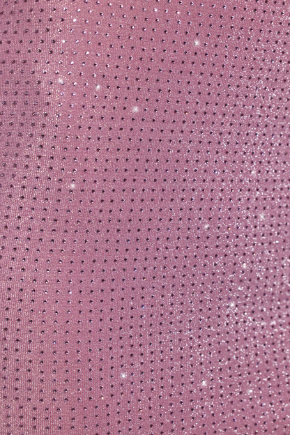 Embellished Mid Rise Maxi Skirt in Light Pink