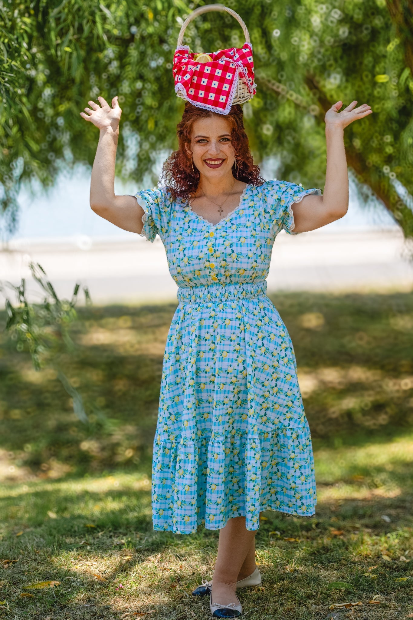 Little Lemon Gingham ~ Keepsake Midi