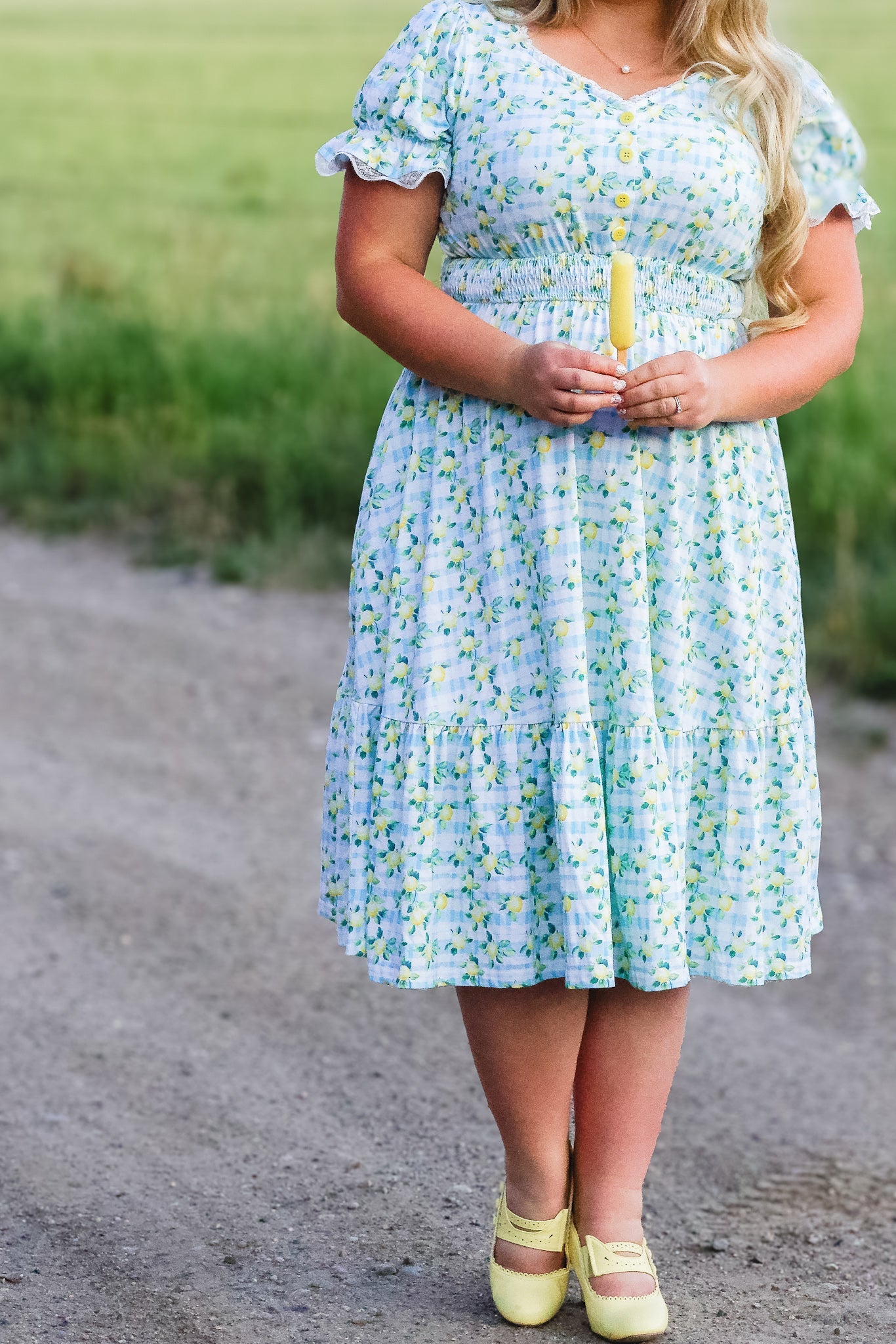 Little Lemon Gingham ~ Keepsake Midi