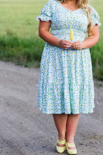 Little Lemon Gingham ~ Keepsake Midi