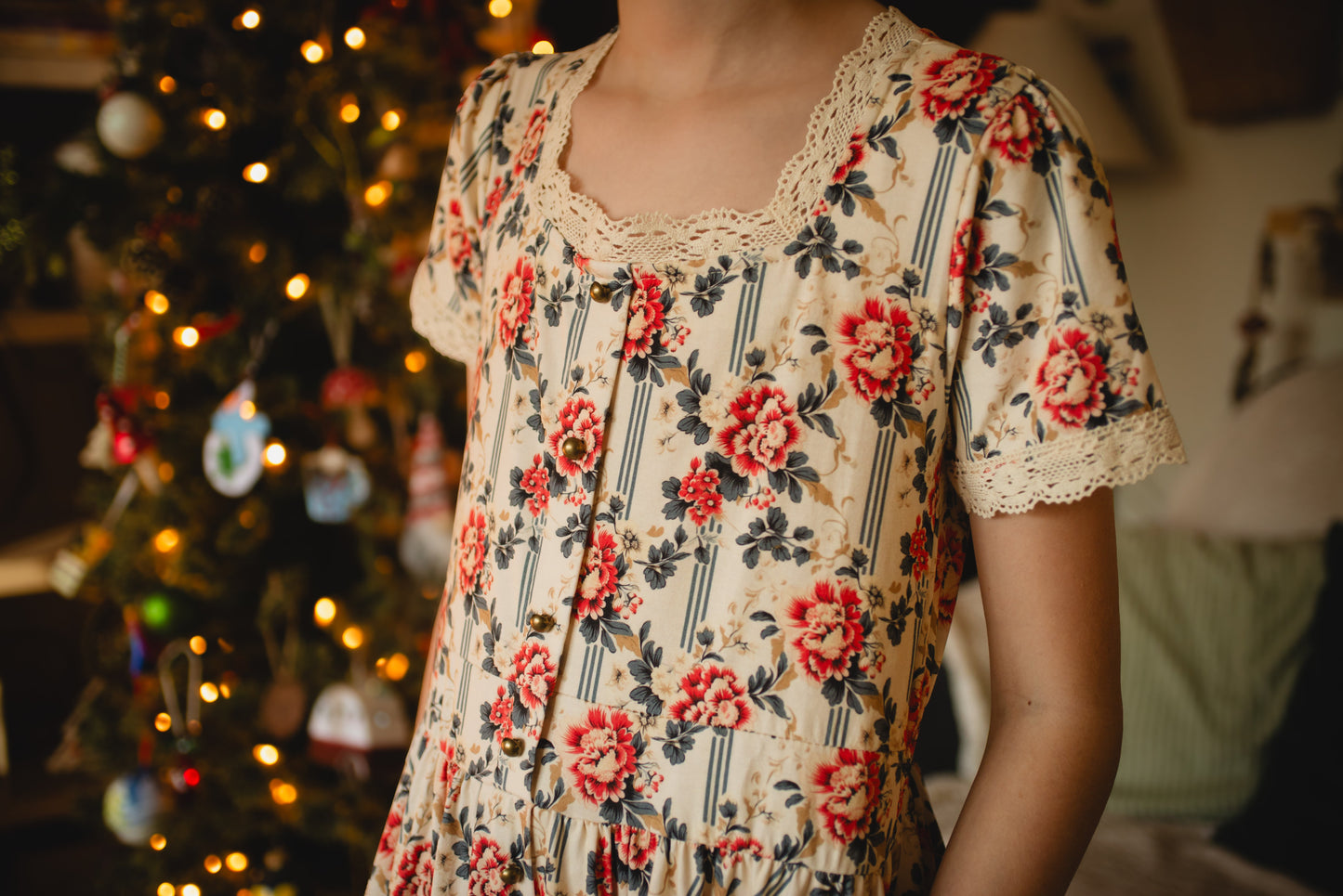 Camellia Carol ~ Mini Hearthside Dress