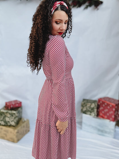 Cranberry Gingham ~ Storybook Dress