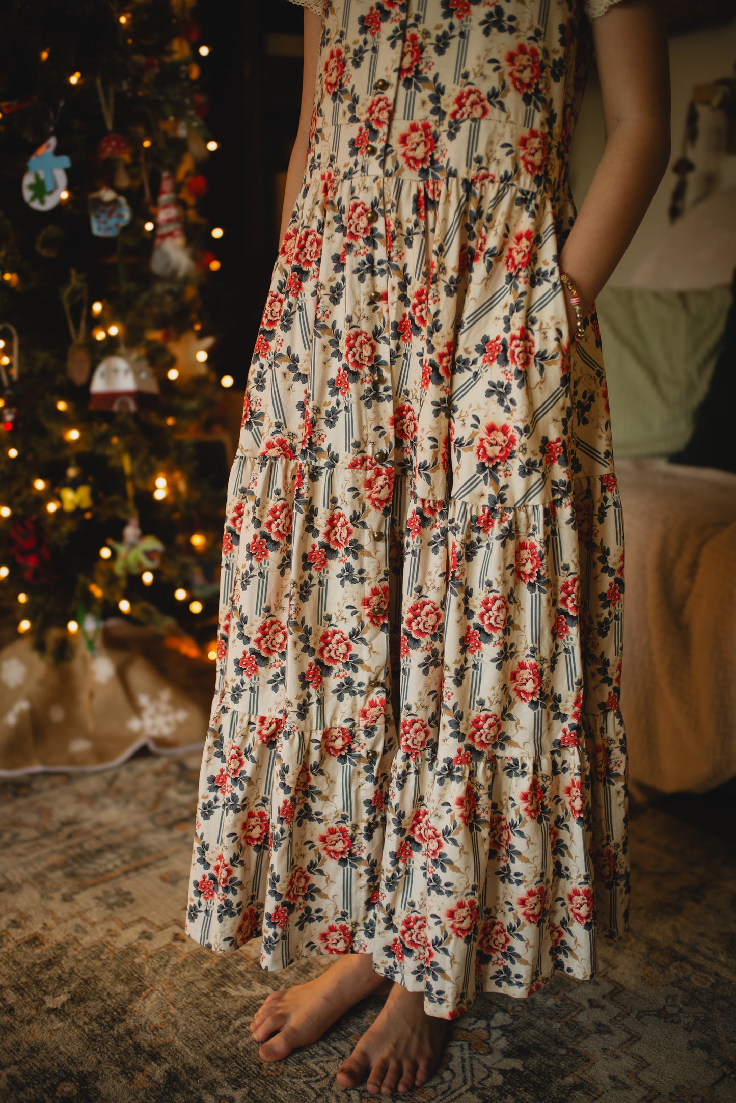 Camellia Carol ~ Mini Hearthside Dress