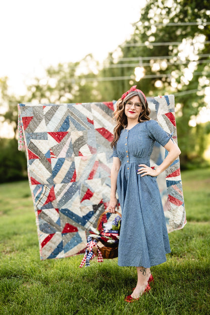Shenandoah Chambray ~ Hearthside Midi