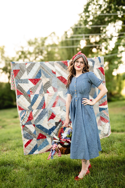 Shenandoah Chambray ~ Hearthside Midi